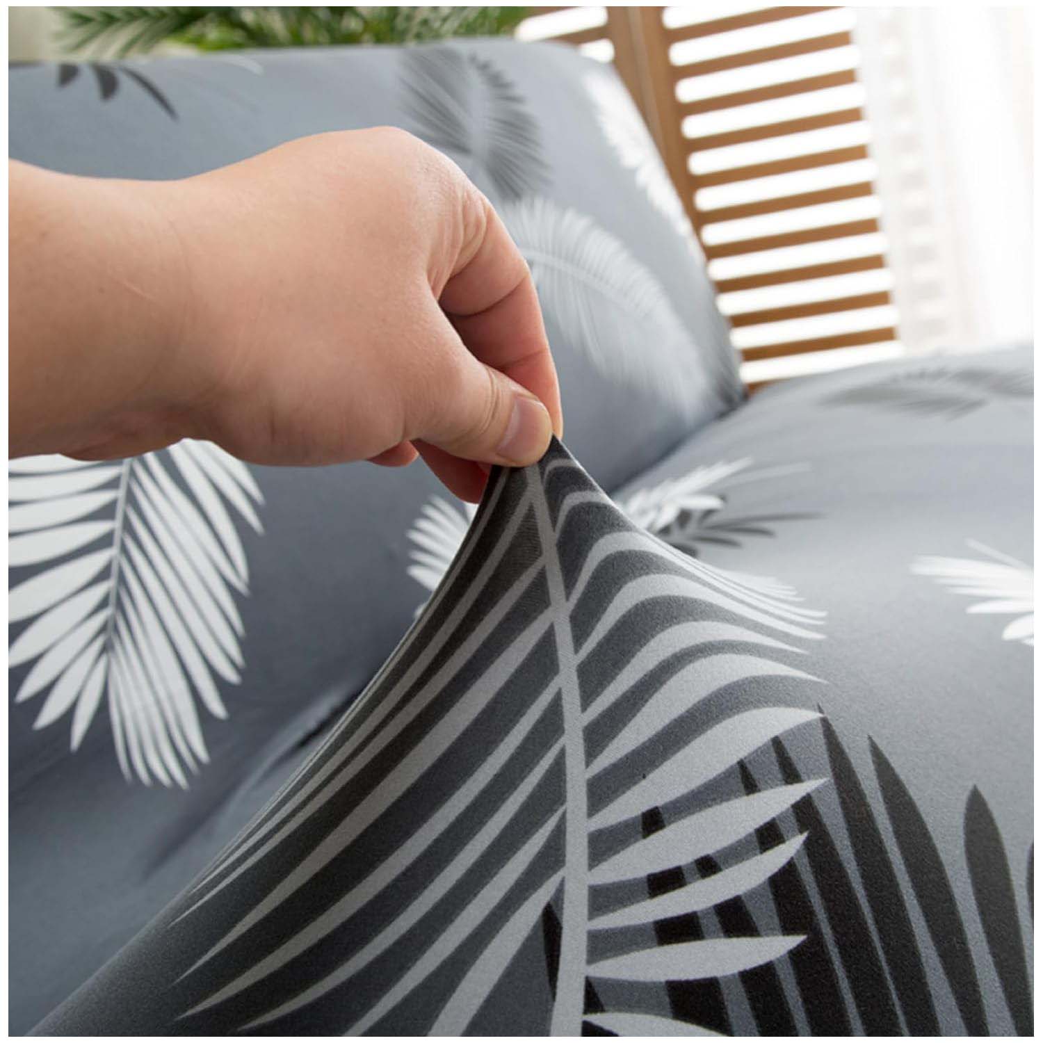 FUNDA DE FUTON ELASTICADO GRIS - 2