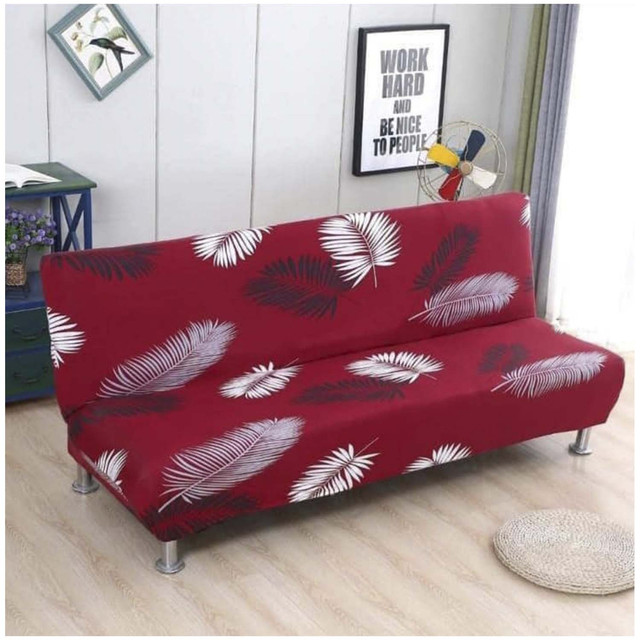 FUNDA DE FUTON ELASTICADO BURDEO - 1