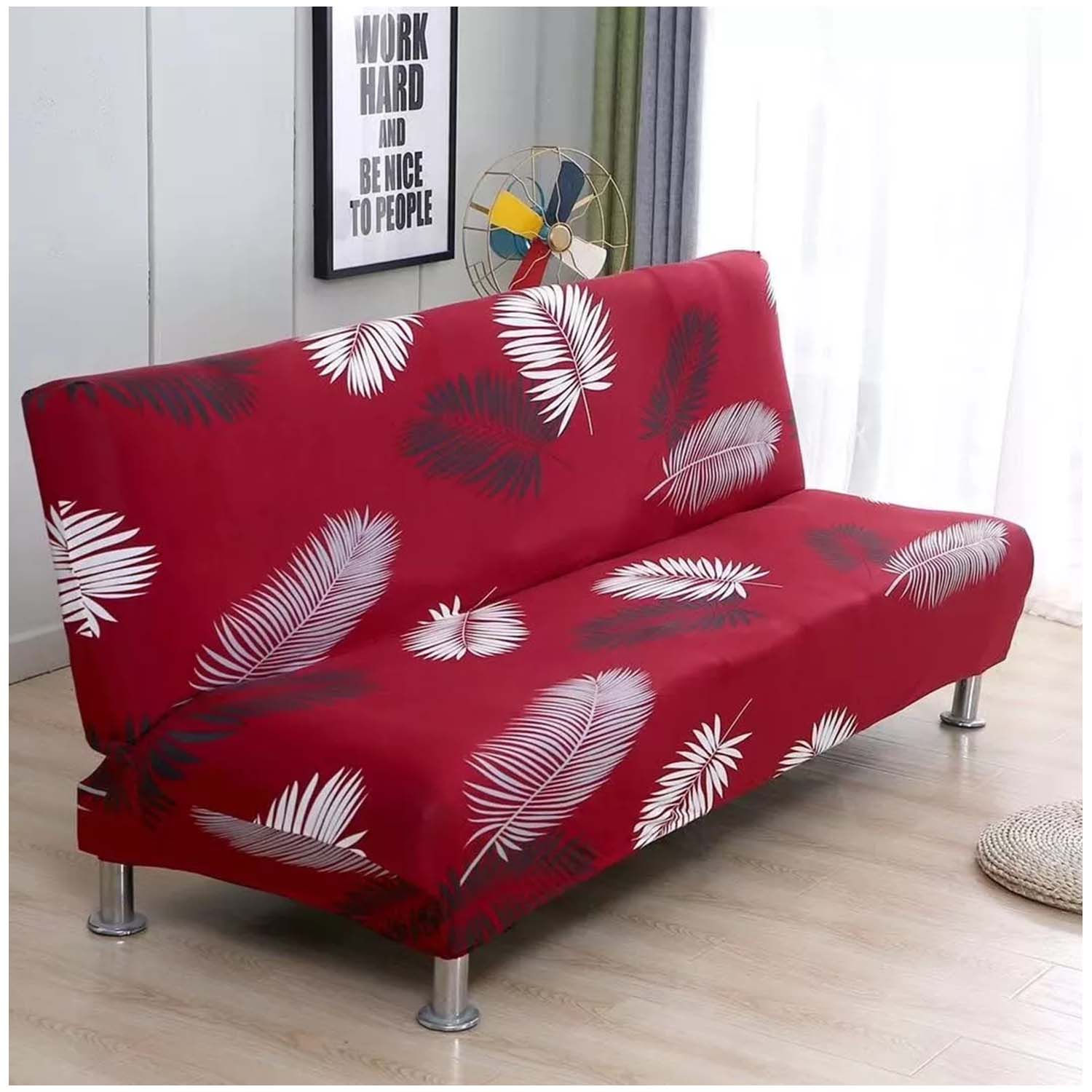 FUNDA DE FUTON ELASTICADO BURDEO - 2