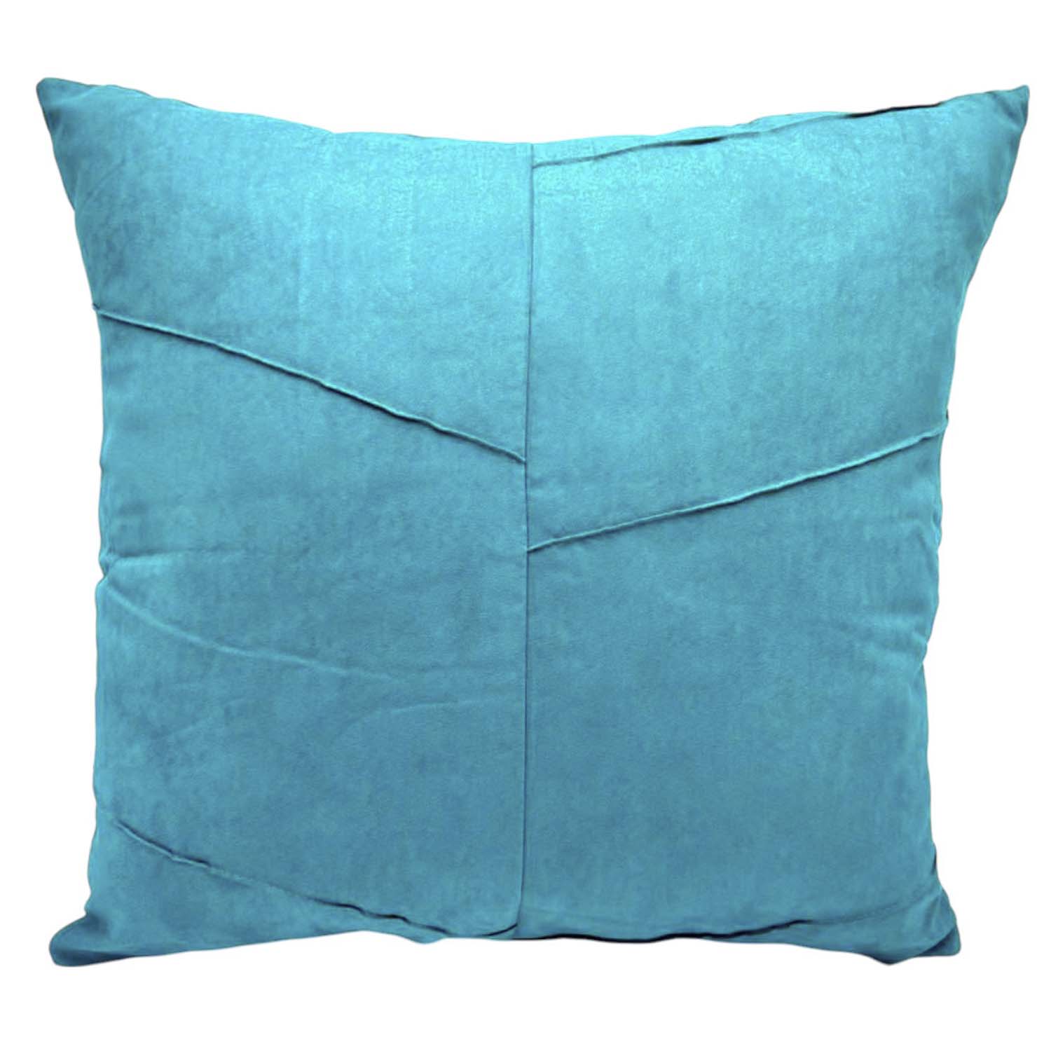 PACK DE 02 FUNDAS DE COJÍN DE SEMICUERO SINTÉTICO 50X50 CM TURQUESA - 1
