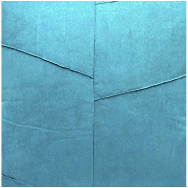 PACK DE 02 FUNDAS DE COJÍN DE SEMICUERO SINTÉTICO 50X50 CM TURQUESA - 3