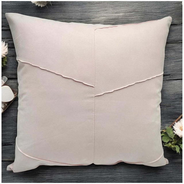 PACK DE 02 FUNDAS DE COJÍN DE SEMICUERO SINTÉTICO 50X50 CM ROSADO - 2