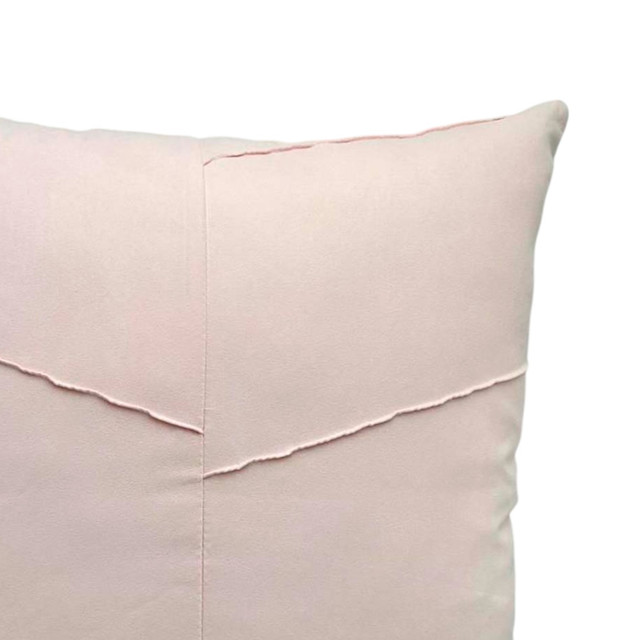 PACK DE 02 FUNDAS DE COJÍN DE SEMICUERO SINTÉTICO 50X50 CM ROSADO - 4