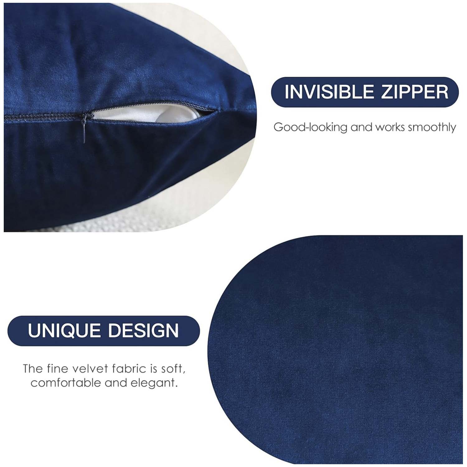 PACK DE 02 FUNDAS DE COJÍN DE TERCIOPELO SUAVE 45X45 MOD20 - 4