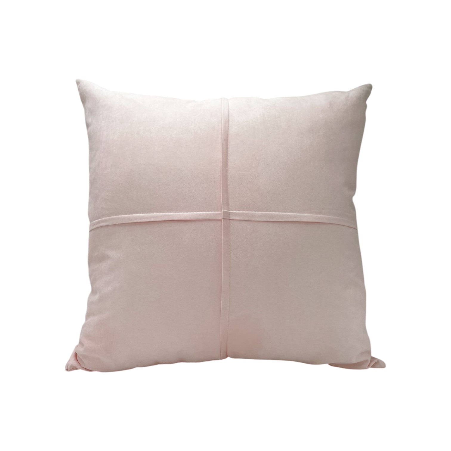 PACK DE 02 FUNDAS DE COJÍN DE SEMICUERO SINTÉTICO 50X50 CM ROSA - 1