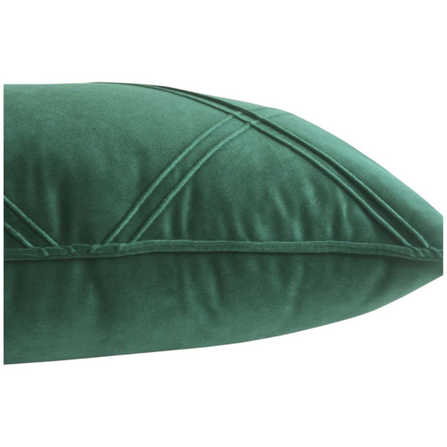PACK DE 02 FUNDAS DE COJÍN DE TERCIOPELO CON RAYAS 45X45 VERDE - 3