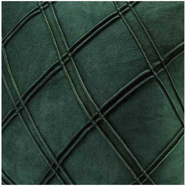 PACK DE 02 FUNDAS DE COJÍN DE TERCIOPELO CON RAYAS 45X45 VERDE - 4