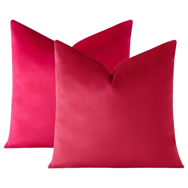 PACK DE 02 FUNDAS DE COJÍN DE TERCIOPELO SUAVE 45X45 MOD14 - 1