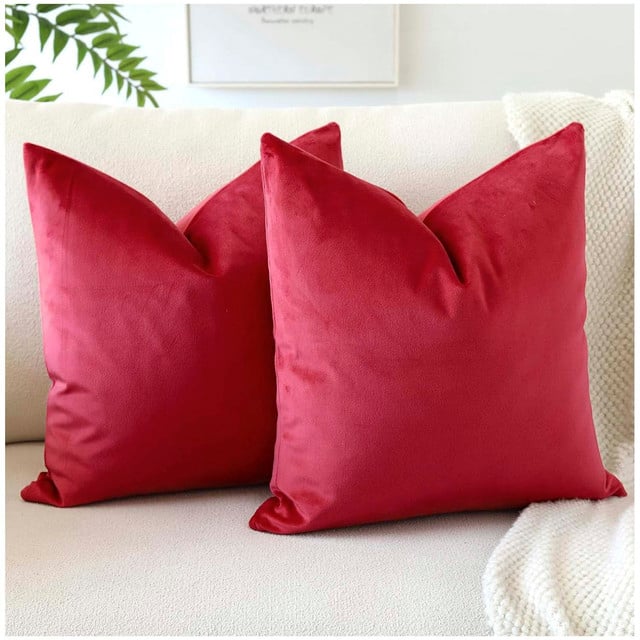 PACK DE 02 FUNDAS DE COJÍN DE TERCIOPELO SUAVE 45X45 MOD14 - 3