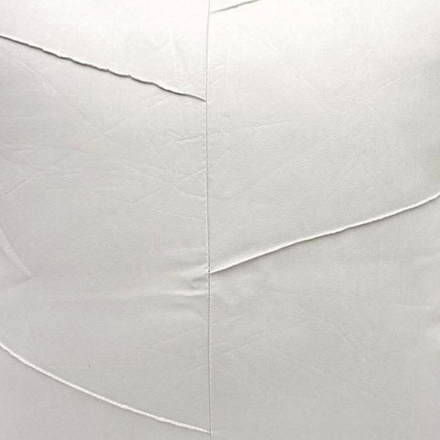 PACK DE 02 FUNDAS DE COJÍN DE SEMICUERO SINTÉTICO 50X50 CM CREMA - 3