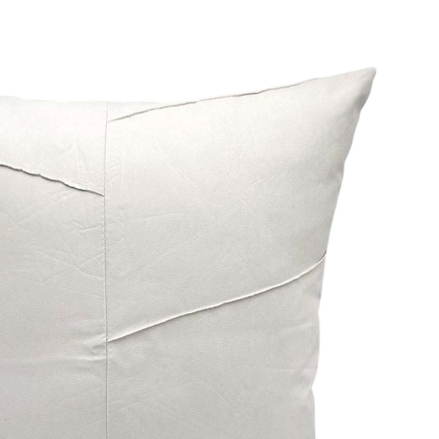 PACK DE 02 FUNDAS DE COJÍN DE SEMICUERO SINTÉTICO 50X50 CM CREMA - 4