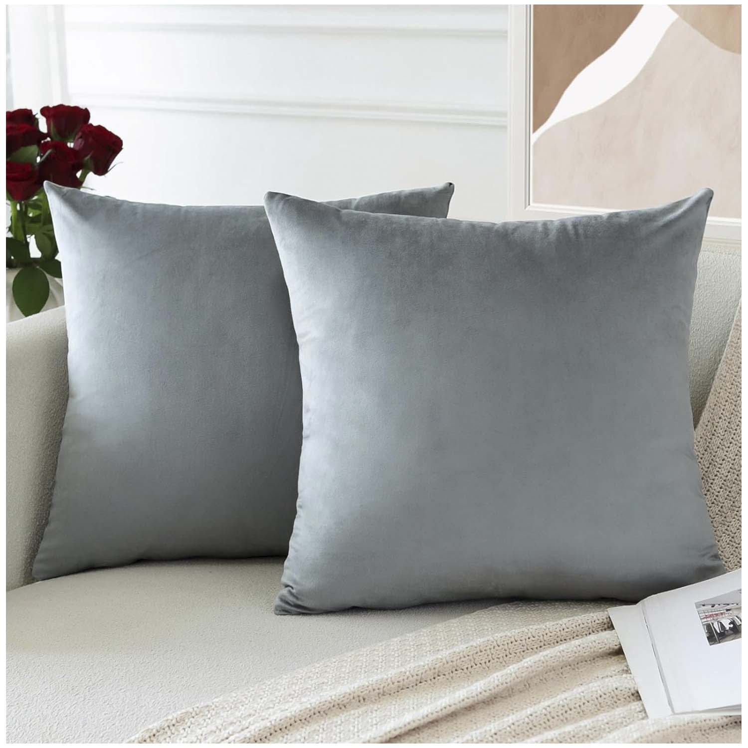 PACK DE 02 FUNDAS DE COJÍN DE TERCIOPELO SUAVE 45X45 MOD10 - 2