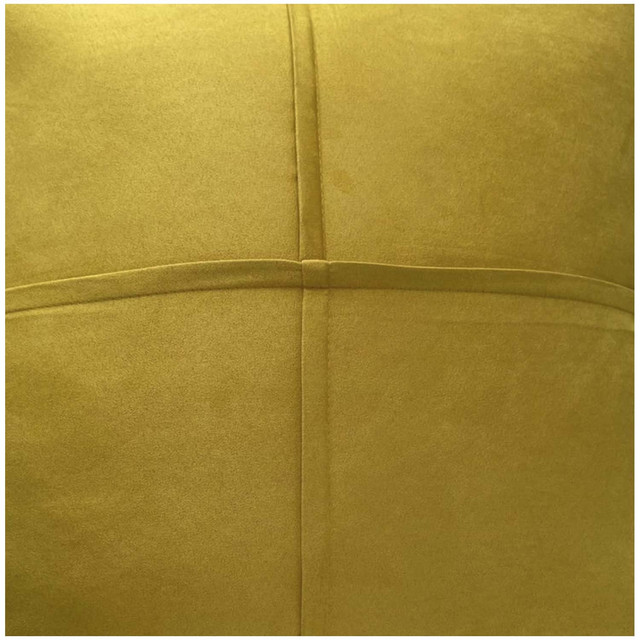 PACK DE 02 FUNDAS DE COJÍN DE SEMICUERO SINTÉTICO 50X50 CM MOSTAZA - 3