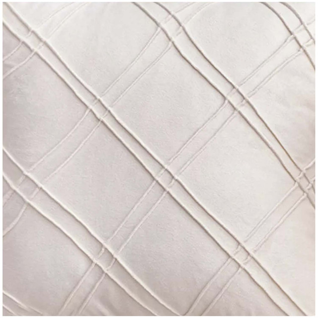 PACK DE 02 FUNDAS DE COJÍN DE TERCIOPELO CON RAYAS 45X45 CREMA - 4