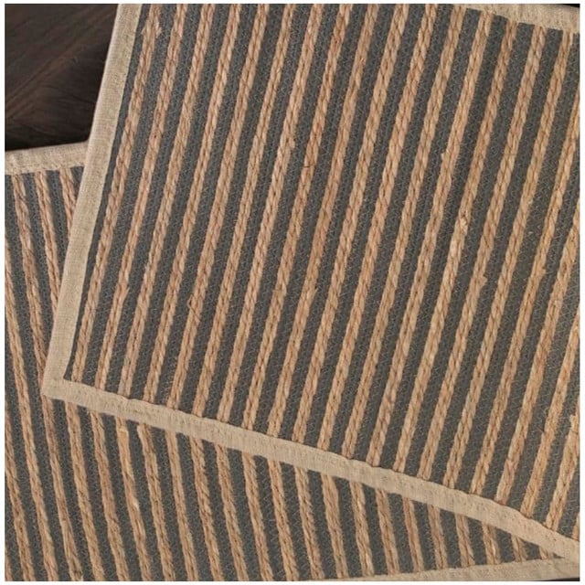 ALFOMBRA DE PASILLO HECHA A MANO DE YUTE DE TEJIDO 60X180 CM - 2