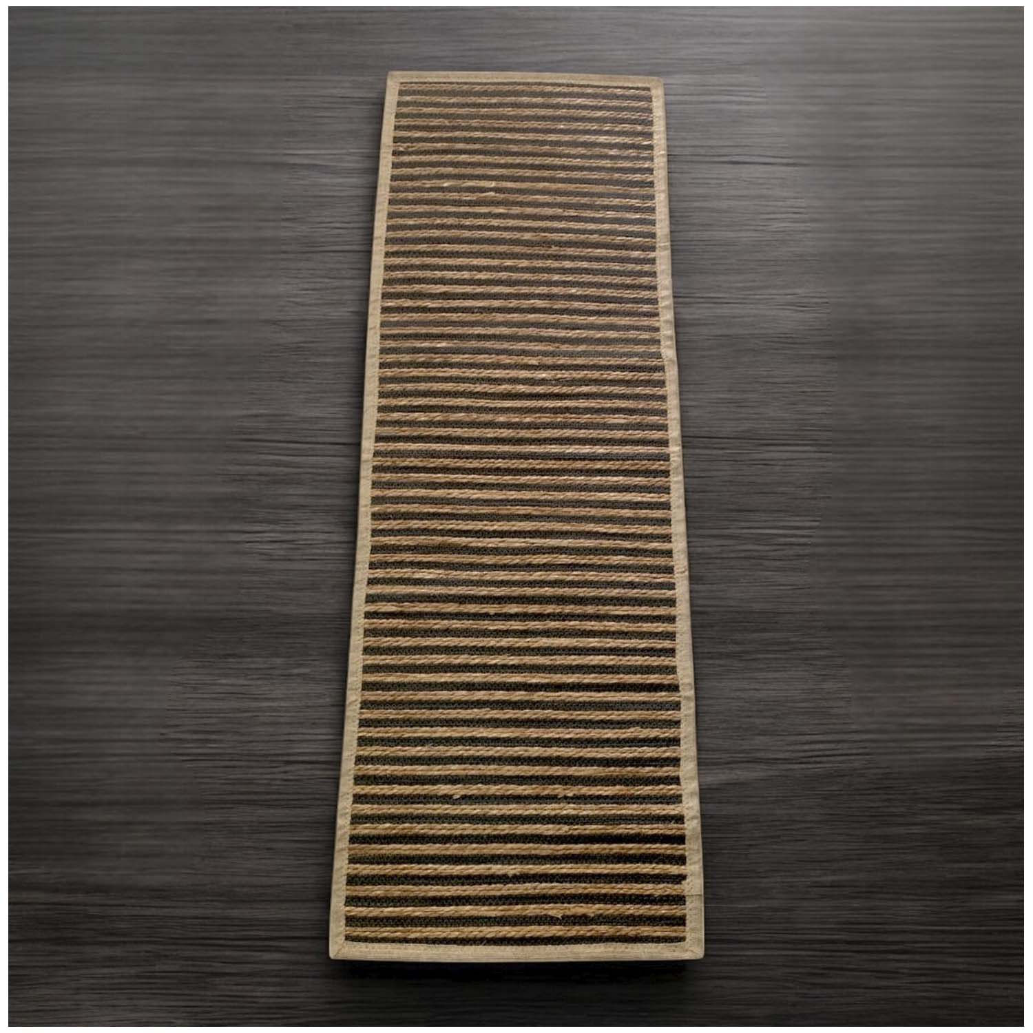 ALFOMBRA DE PASILLO HECHA A MANO DE YUTE DE TEJIDO 60X180 CM - 3