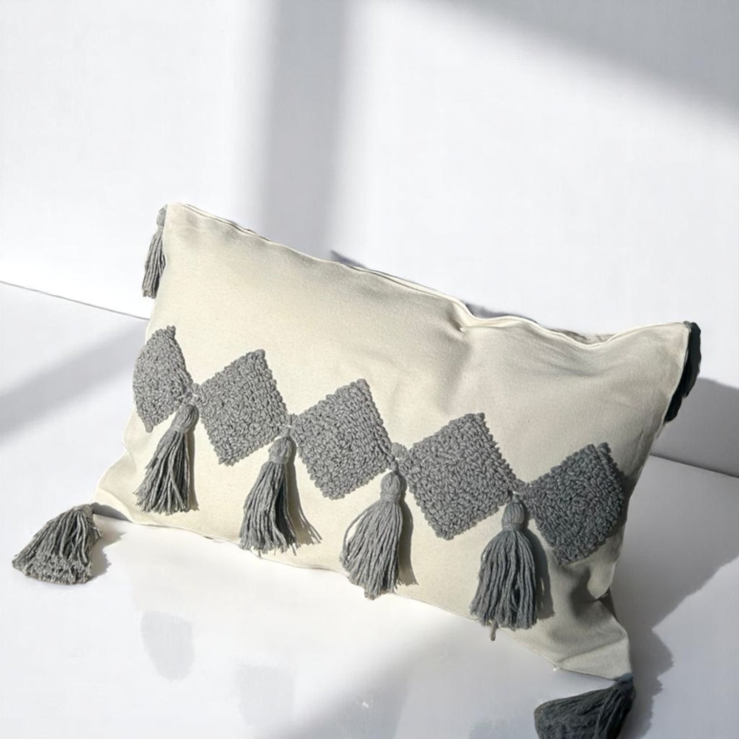 PACK DE 02 FUNDAS DE COJIN DECORATIVA DISEÑO BOHO 30X50 CM MD15 - 3