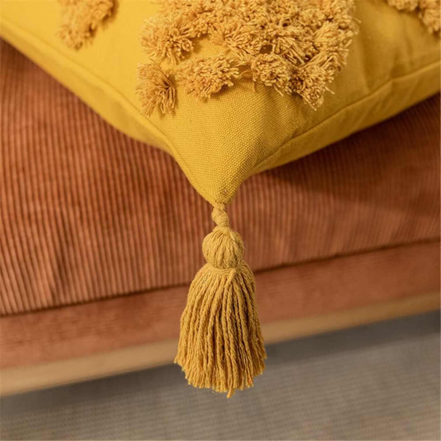 PACK DE 02 FUNDAS DE COJIN DECORATIVA DISEÑO BOHO 30X50 CM MD16 - 2
