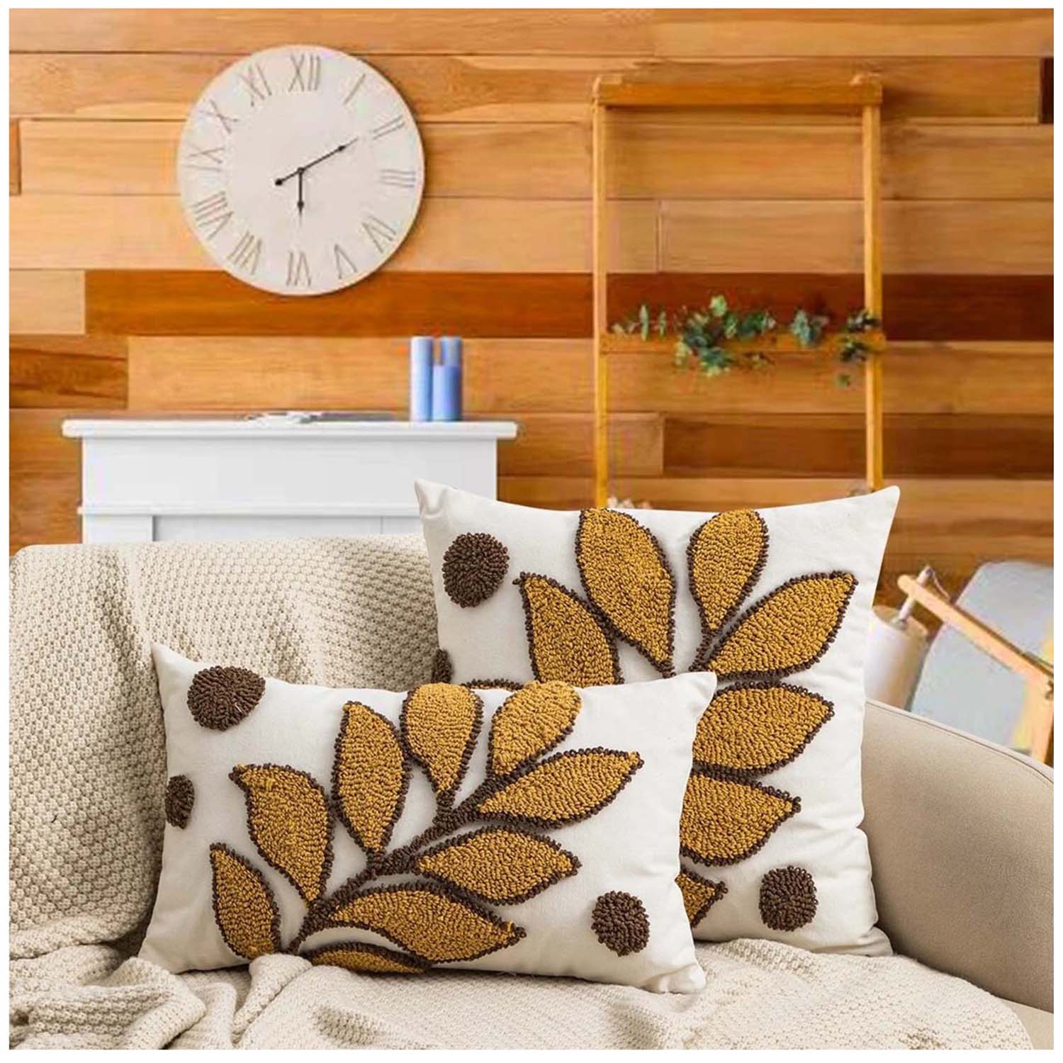 PACK DE 02 FUNDAS DE COJIN DECORATIVA DISEÑO BOHO 30X50 CM MD10 - 2