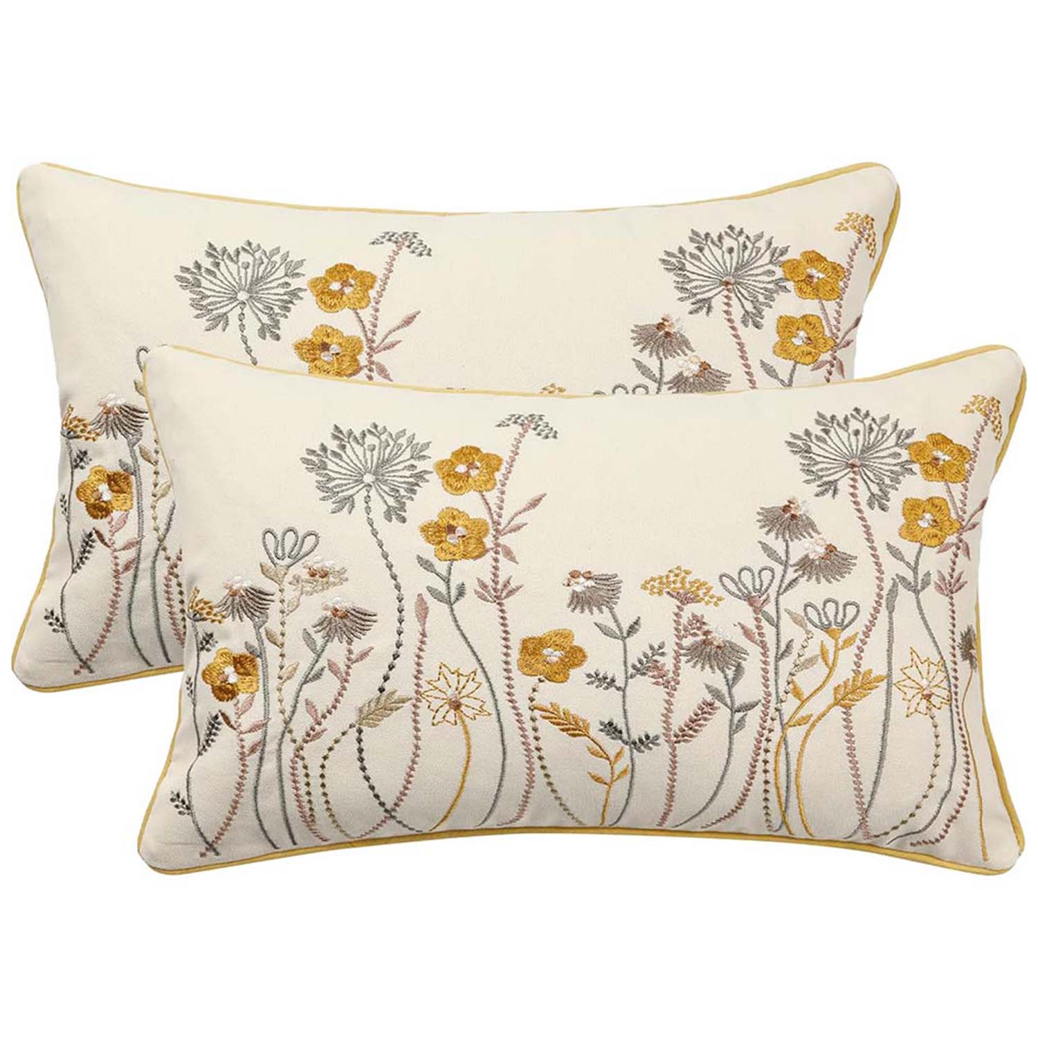 PACK DE 02 FUNDAS DE COJIN DECORATIVA DISEÑO BOHO 30X50 CM MD11 - 1