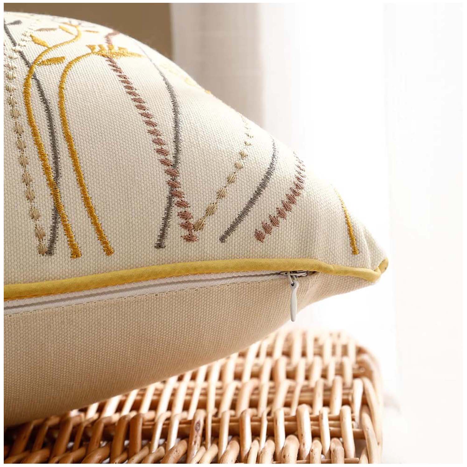 PACK DE 02 FUNDAS DE COJIN DECORATIVA DISEÑO BOHO 30X50 CM MD11 - 2
