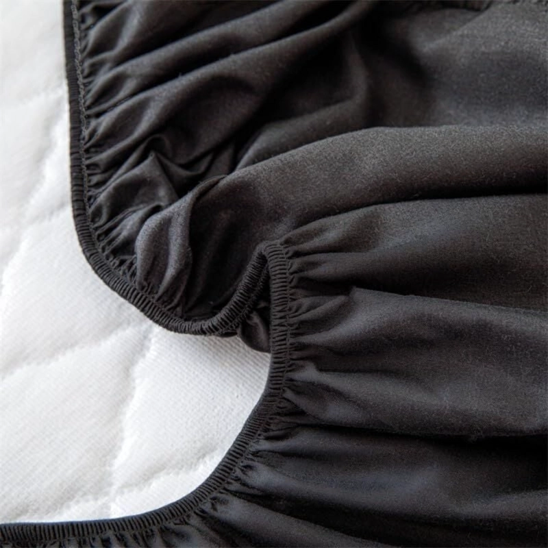 CUBRECOLCHON IMPERMEABLE 1.5P + 01 FUNDA DE ALMOHADA NEGRO - 3