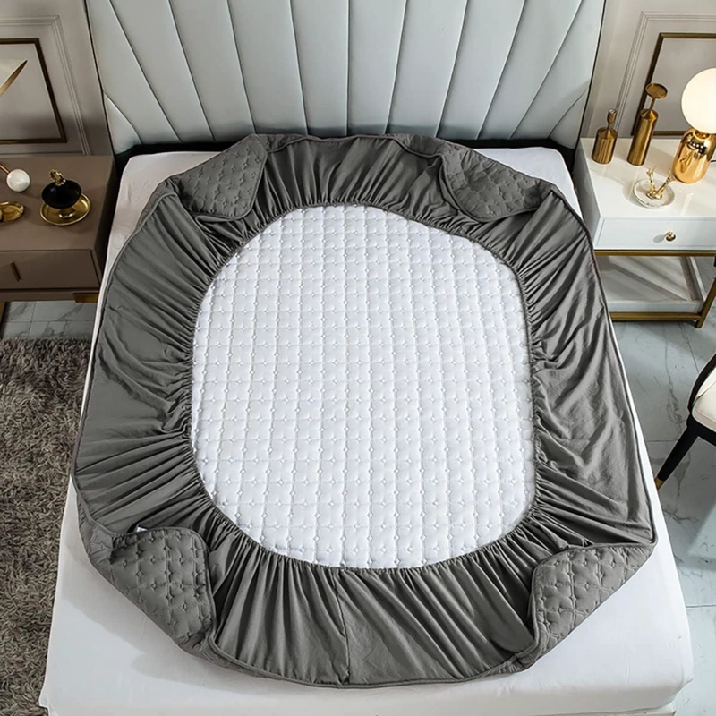 CUBRECOLCHON IMPERMEABLE SUPERKING + 02 FUNDAS DE ALMOHADA PLOMO - 4