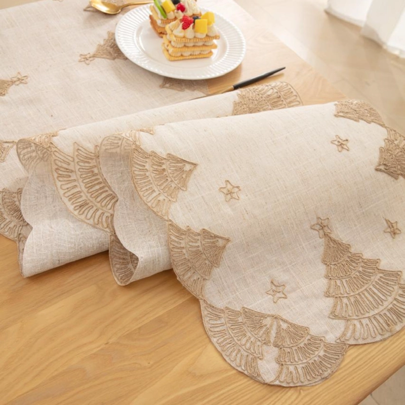 CAMINO DE MESA NAVIDEÑO 36X180 CM  DISEÑO EN ARPILLERA IDEAL PARA DECORACION MD01 - 3