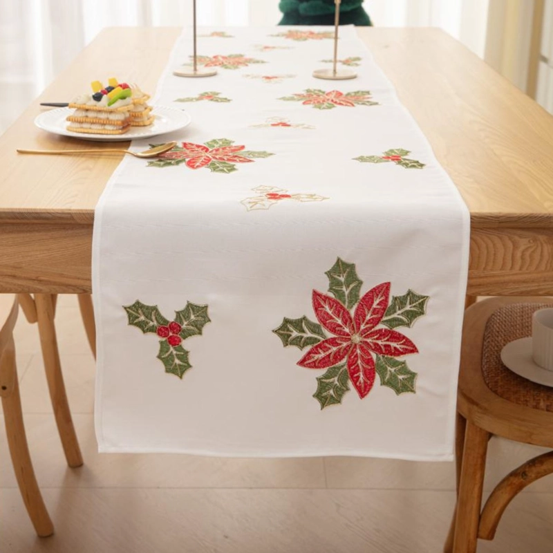 CAMINO DE MESA NAVIDEÑO 36X180 CM  DISEÑO EN ARPILLERA IDEAL PARA DECORACION MD03 - 2