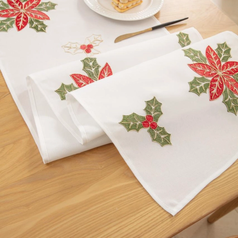 CAMINO DE MESA NAVIDEÑO 36X180 CM  DISEÑO EN ARPILLERA IDEAL PARA DECORACION MD03 - 3