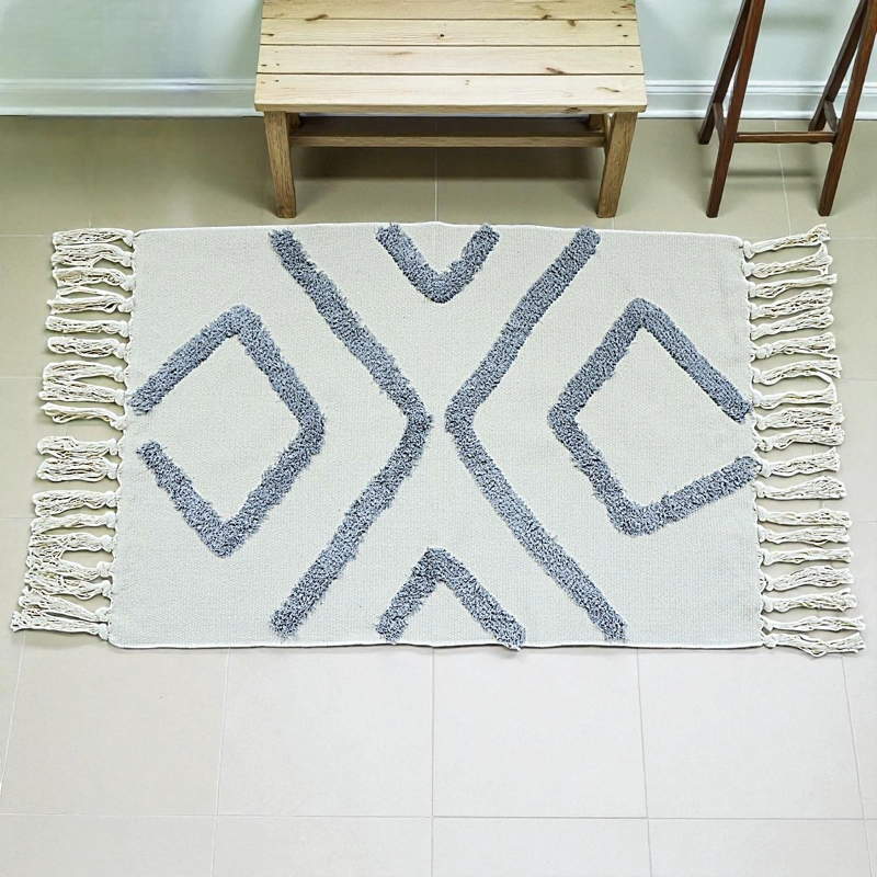 BAJADA DE CAMA BORDADA KILIM DE ESTILO ETNICO 60X90CM MD72 - 3