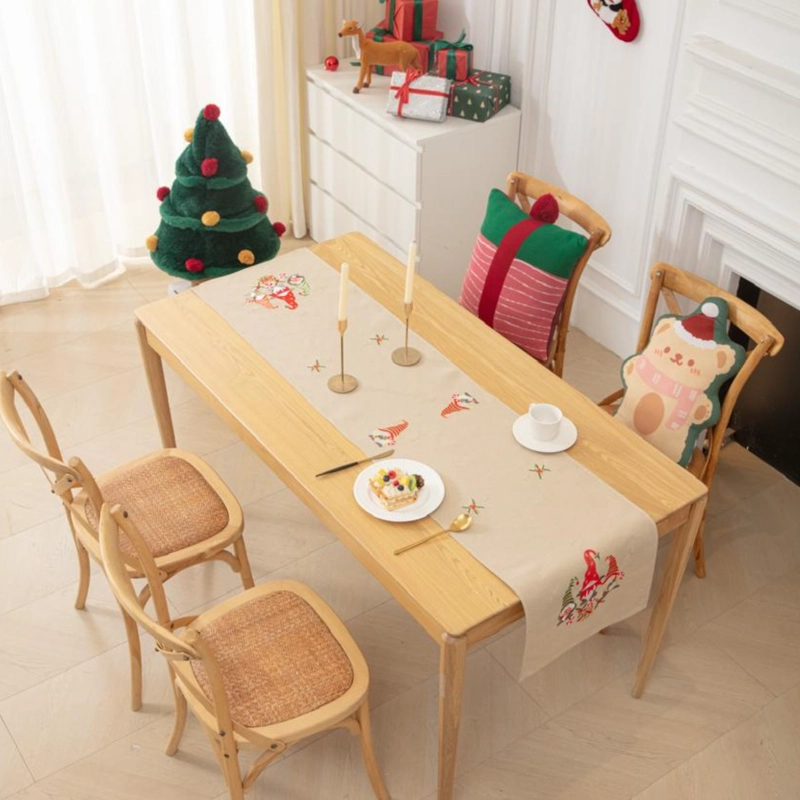 CAMINO DE MESA NAVIDEÑO 36X180 CM  DISEÑO EN ARPILLERA IDEAL PARA DECORACION MD04 - 1