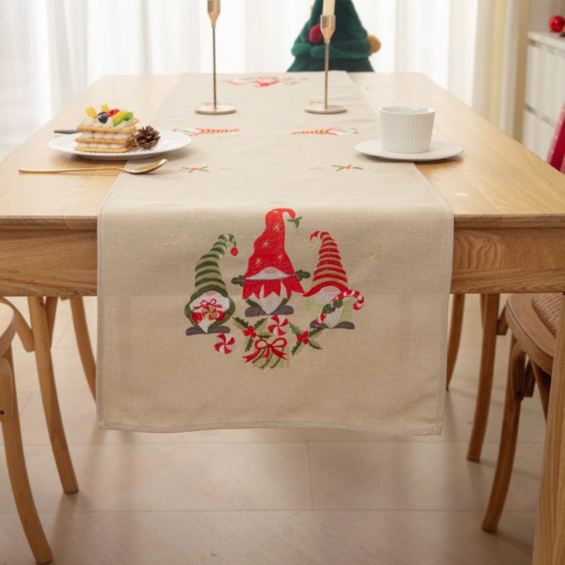 CAMINO DE MESA NAVIDEÑO 36X180 CM  DISEÑO EN ARPILLERA IDEAL PARA DECORACION MD04 - 2
