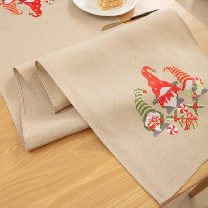 CAMINO DE MESA NAVIDEÑO 36X180 CM  DISEÑO EN ARPILLERA IDEAL PARA DECORACION MD04 - 3
