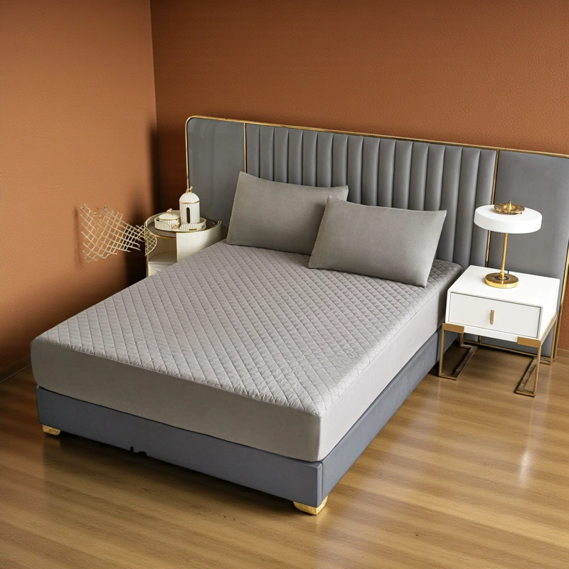 CUBRECOLCHON IMPERMEABLE 2P + 02 FUNDAS DE ALMOHADA ARENA - 1