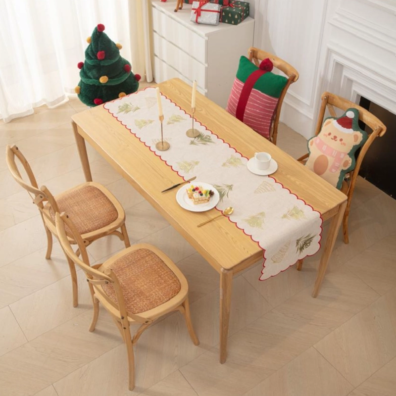 CAMINO DE MESA NAVIDEÑO 36X180 CM  DISEÑO EN ARPILLERA IDEAL PARA DECORACION MD02 - 1