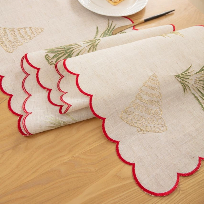 CAMINO DE MESA NAVIDEÑO 36X180 CM  DISEÑO EN ARPILLERA IDEAL PARA DECORACION MD02 - 3