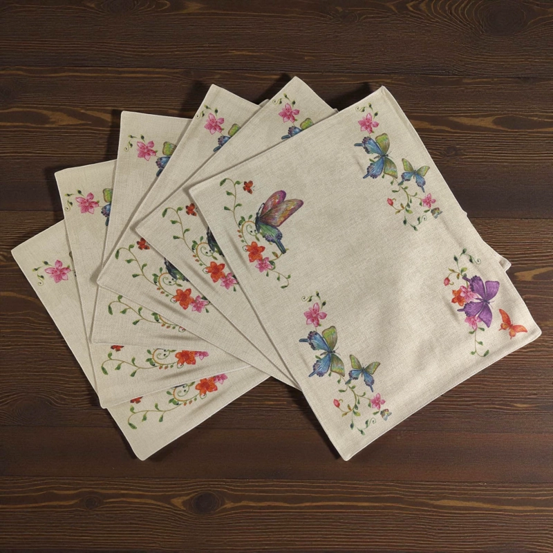 SET 6 INDIVIDUALES DE LINO 35X45 REPELENTE A LIQUIDO-ANTIMANCHA MD18 - 4