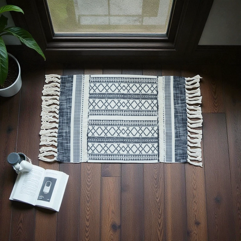 BAJADA DE CAMA BORDADA KILIM DE ESTILO ETNICO 60X90CM MD70 - 1