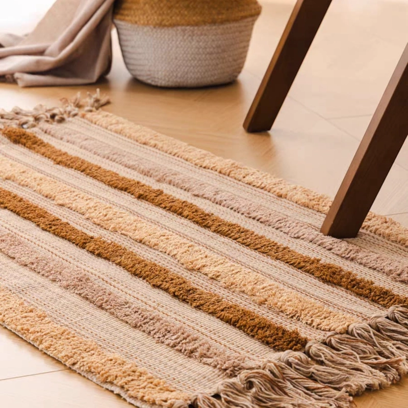 BAJADA DE CAMA BORDADA KILIM DE ESTILO ETNICO 60X90CM MD76 - 4