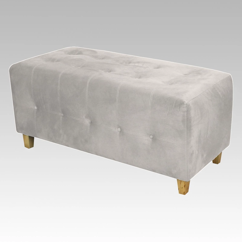 BANQUETA EMPIRE 1 CUERPO FELPA 20 BOTONES - 2