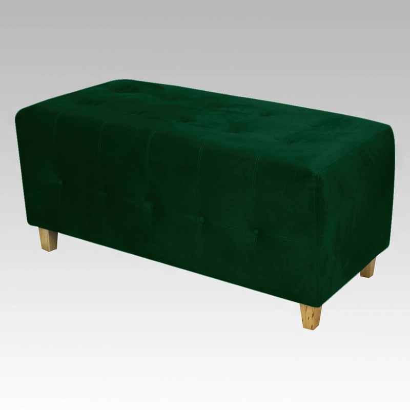 BANQUETA EMPIRE 1 CUERPO FELPA 20 BOTONES - 2