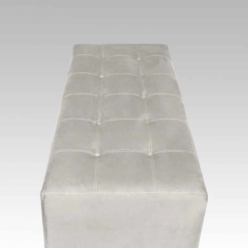 BANQUETA EMPIRE 1 CUERPO FELPA 20 BOTONES - 3