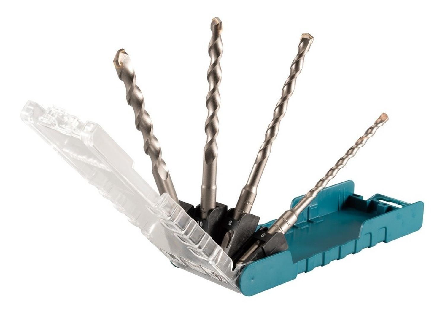 SET BROCA SDS-PLUS TCT 4 PZS (6, 8, 10, 12MM) MAKITA D-74756 - 2