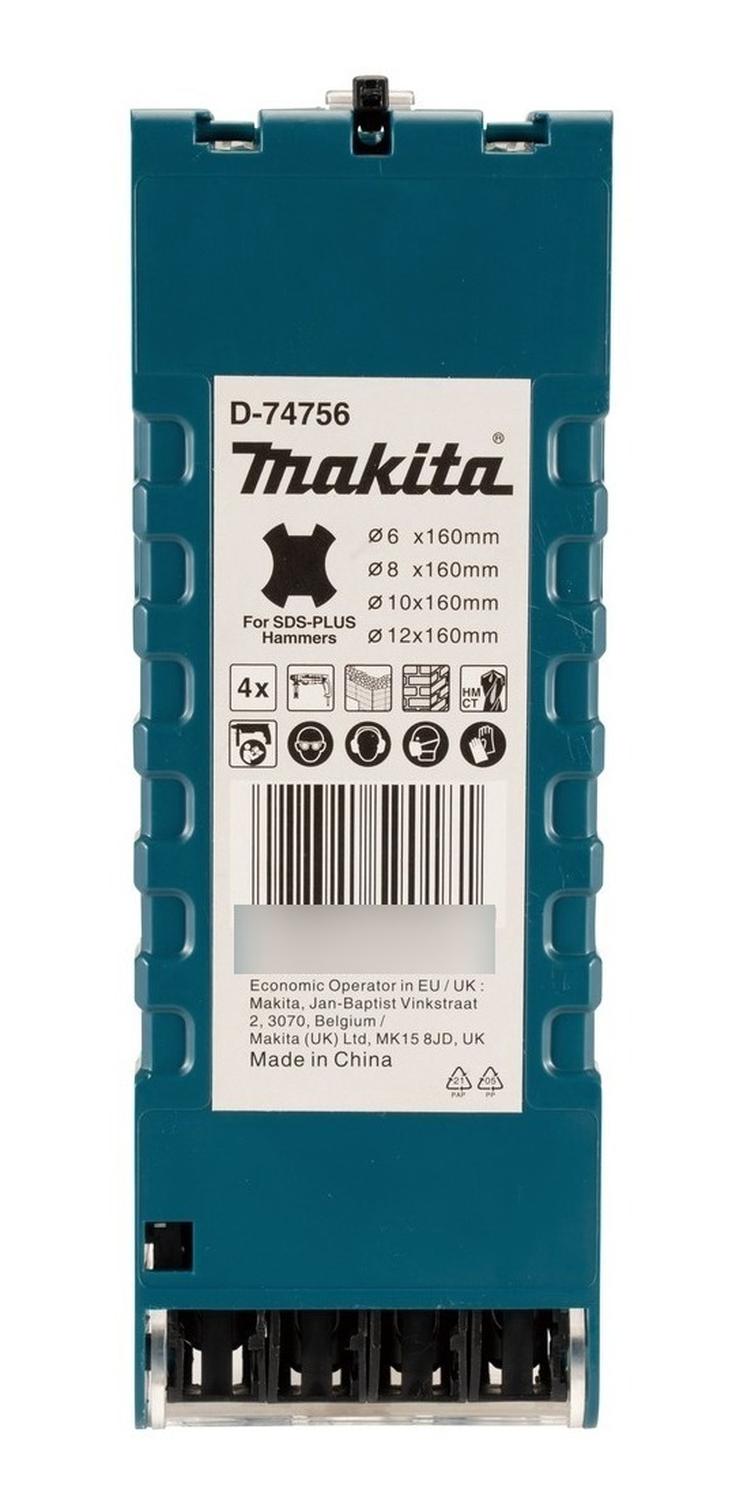 SET BROCA SDS-PLUS TCT 4 PZS (6, 8, 10, 12MM) MAKITA D-74756 - 3