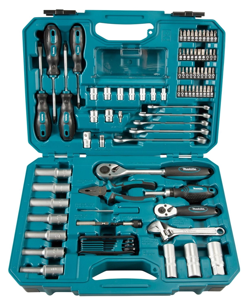 CAJA HERRAMIENTAS MAKITA E-08458 JUEGO MANUALES 87 PIEZAS 32 X 13 CM - 1
