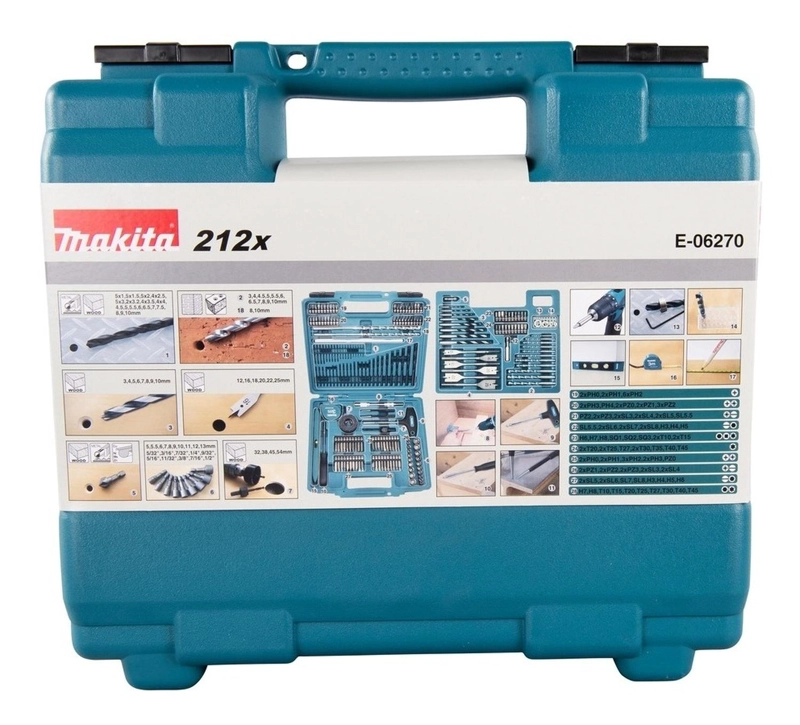 SET 212 PIEZAS BROCAS MAKITA BROCAS Y PUNTAS. MZ E-06270 32 X 12 CM - 3