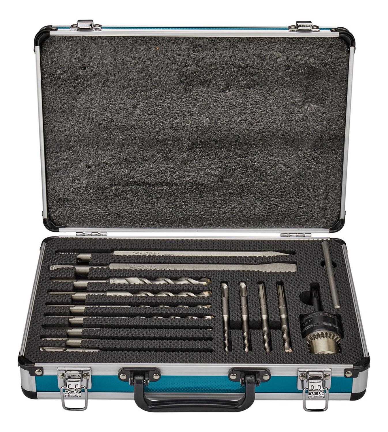 SET 14 PIEZAS CINCELES MAKITA CINCELES PUNTOS Y BROCAS SDS-PLUS D-71174 8 X 23 CM - 1