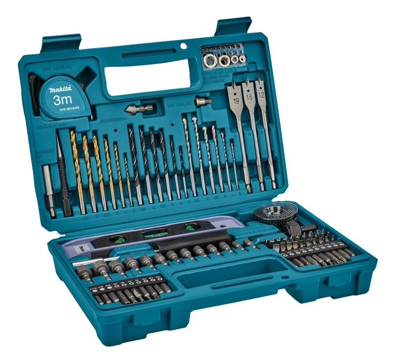 SET MAKITA E-10730 ACCESORIOS Y HERRAMIENTAS MANUALES 102 PIEZAS 22 X 8 CM - 1