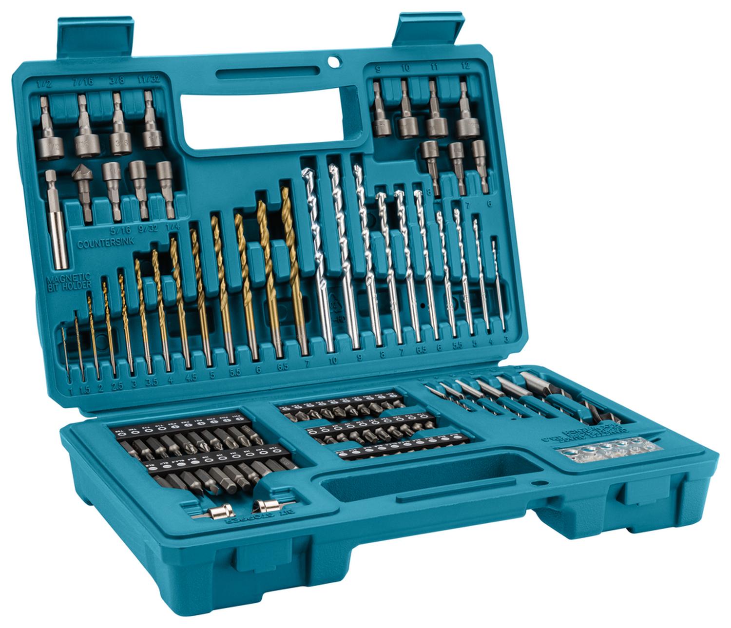 SET MAKITA B-68432 BROCAS Y PUNTAS MZ 102 PIEZAS 22 X 8 CM - 1